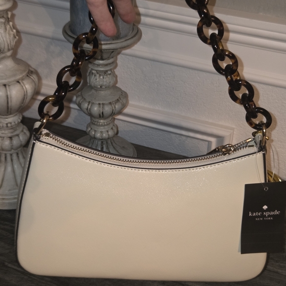 Kate Spade Cream Shoulder Bag with Chain Strap - Picture 4 of 6